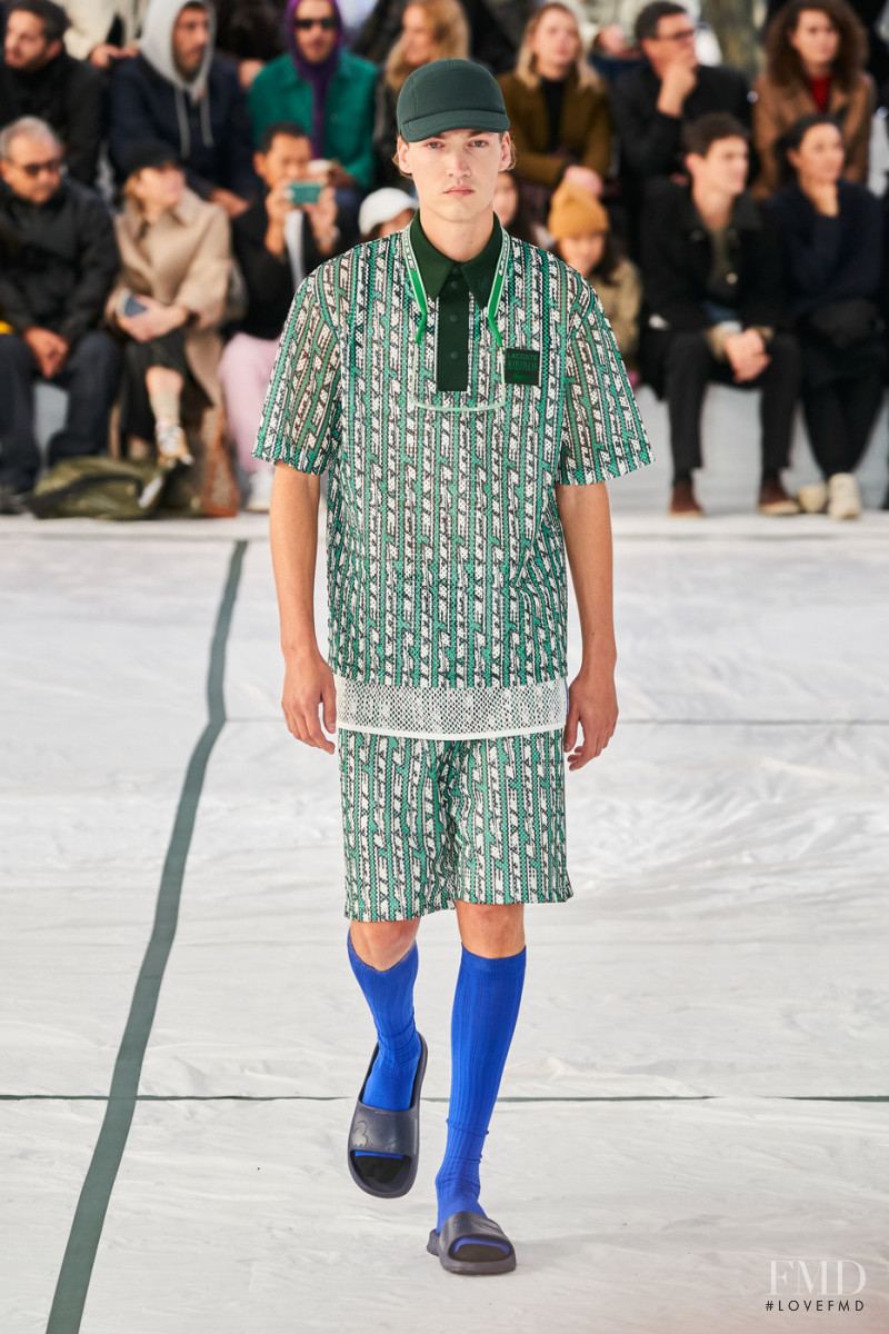 Swann Guerrault featured in  the Lacoste fashion show for Spring/Summer 2022