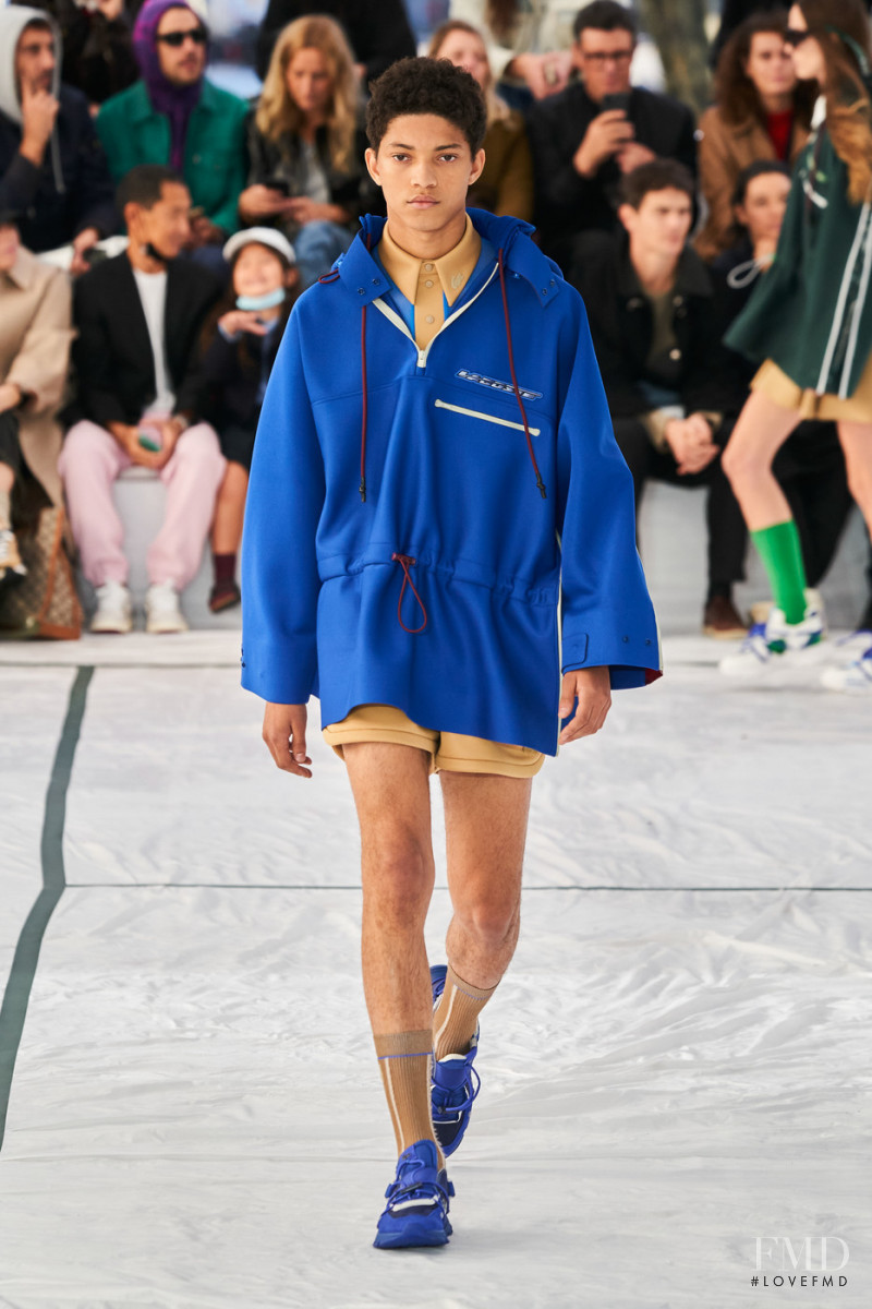 Jeranimo van Russel featured in  the Lacoste fashion show for Spring/Summer 2022