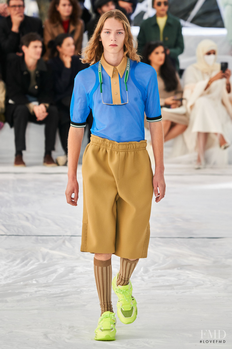 Cosme Voisin featured in  the Lacoste fashion show for Spring/Summer 2022