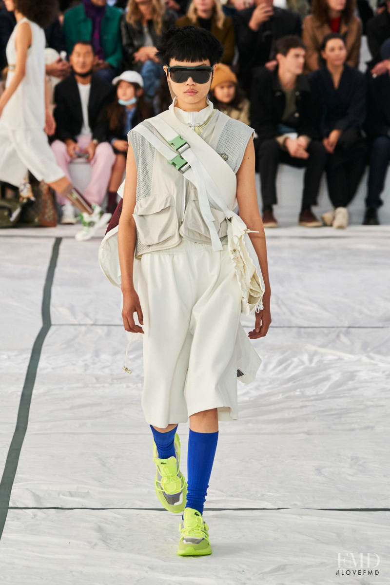 Kayako Higuchi featured in  the Lacoste fashion show for Spring/Summer 2022