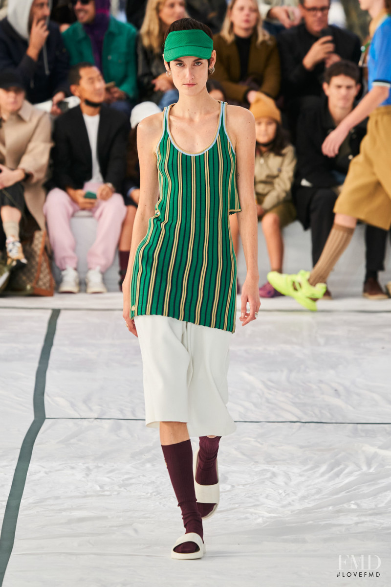 Sarah Boursin featured in  the Lacoste fashion show for Spring/Summer 2022