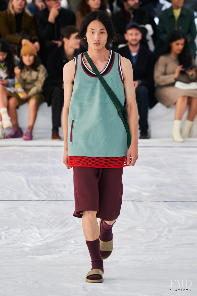 Hyun Jin Kang featured in  the Lacoste fashion show for Spring/Summer 2022