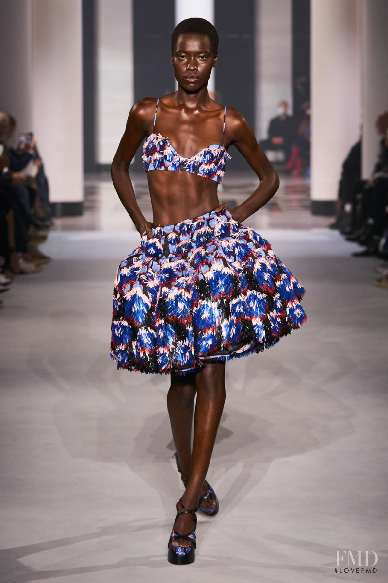 Awar Odhiang featured in  the Lanvin fashion show for Spring/Summer 2022