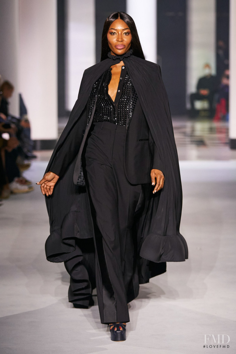 Naomi Campbell featured in  the Lanvin fashion show for Spring/Summer 2022