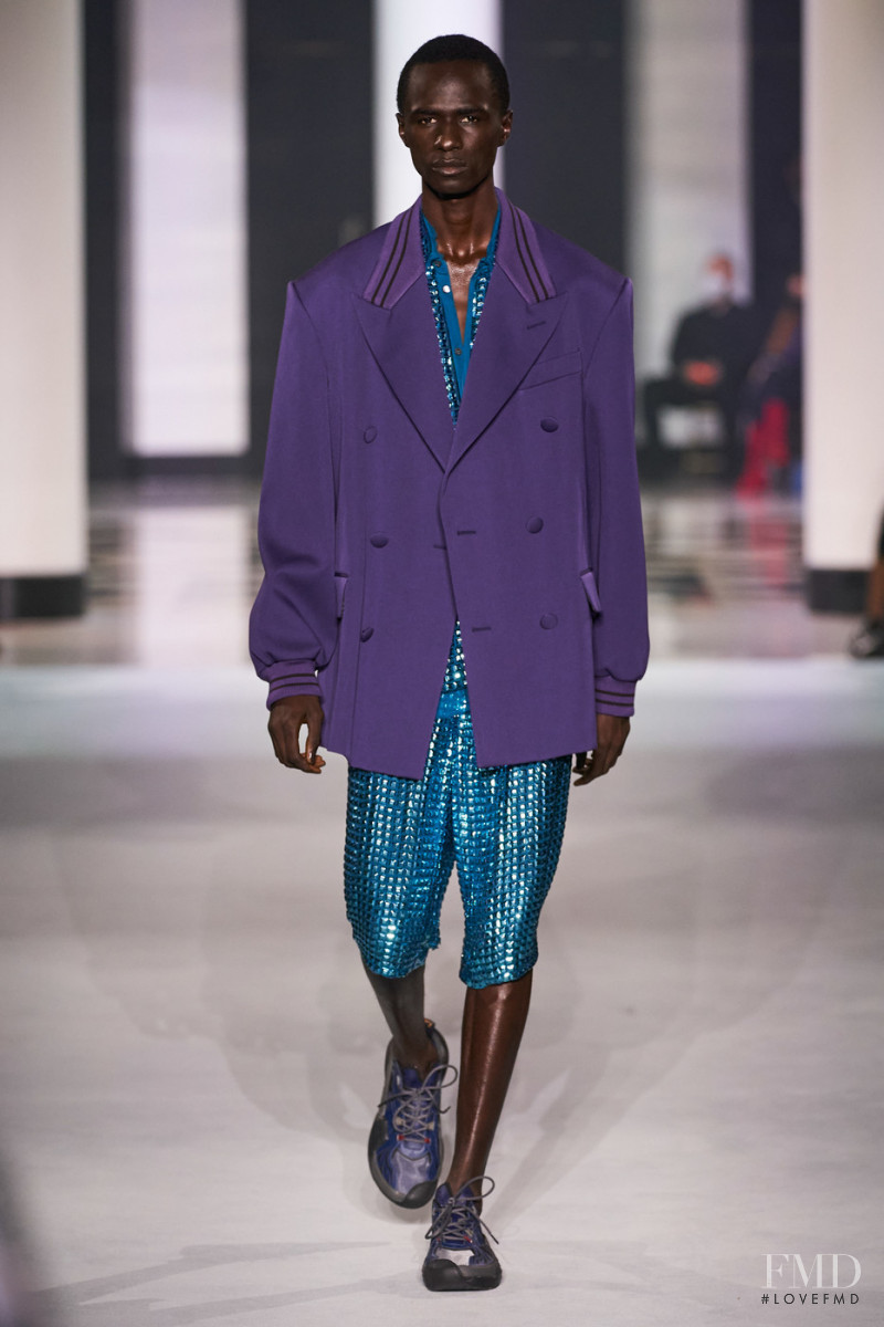 Malick Bodian featured in  the Lanvin fashion show for Spring/Summer 2022