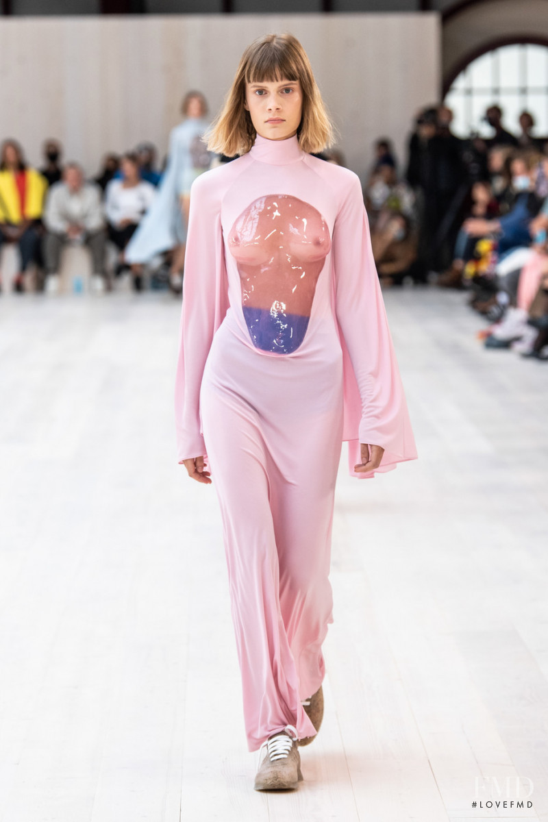 Daria Koshkina featured in  the Loewe fashion show for Spring/Summer 2022