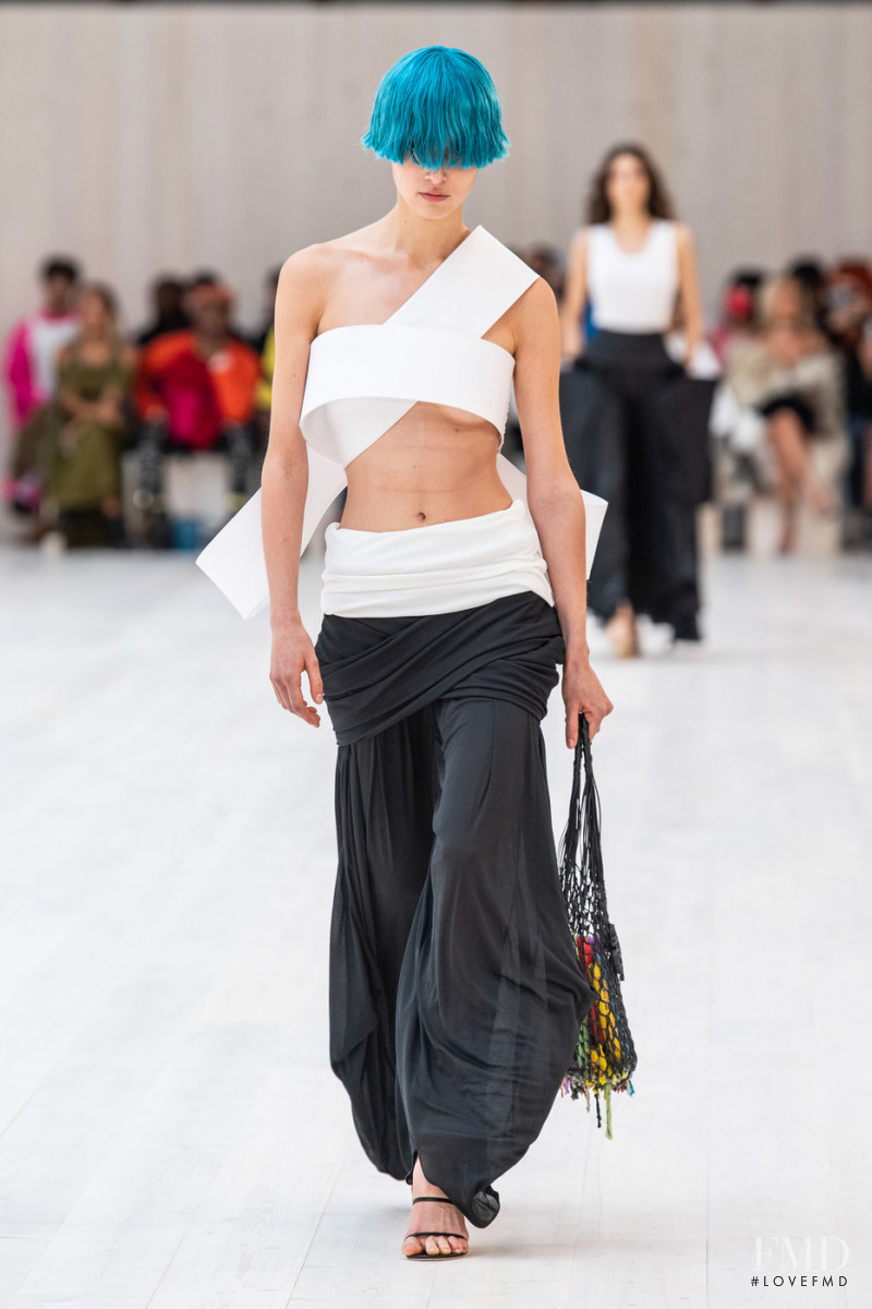 Rachelle Harris featured in  the Loewe fashion show for Spring/Summer 2022