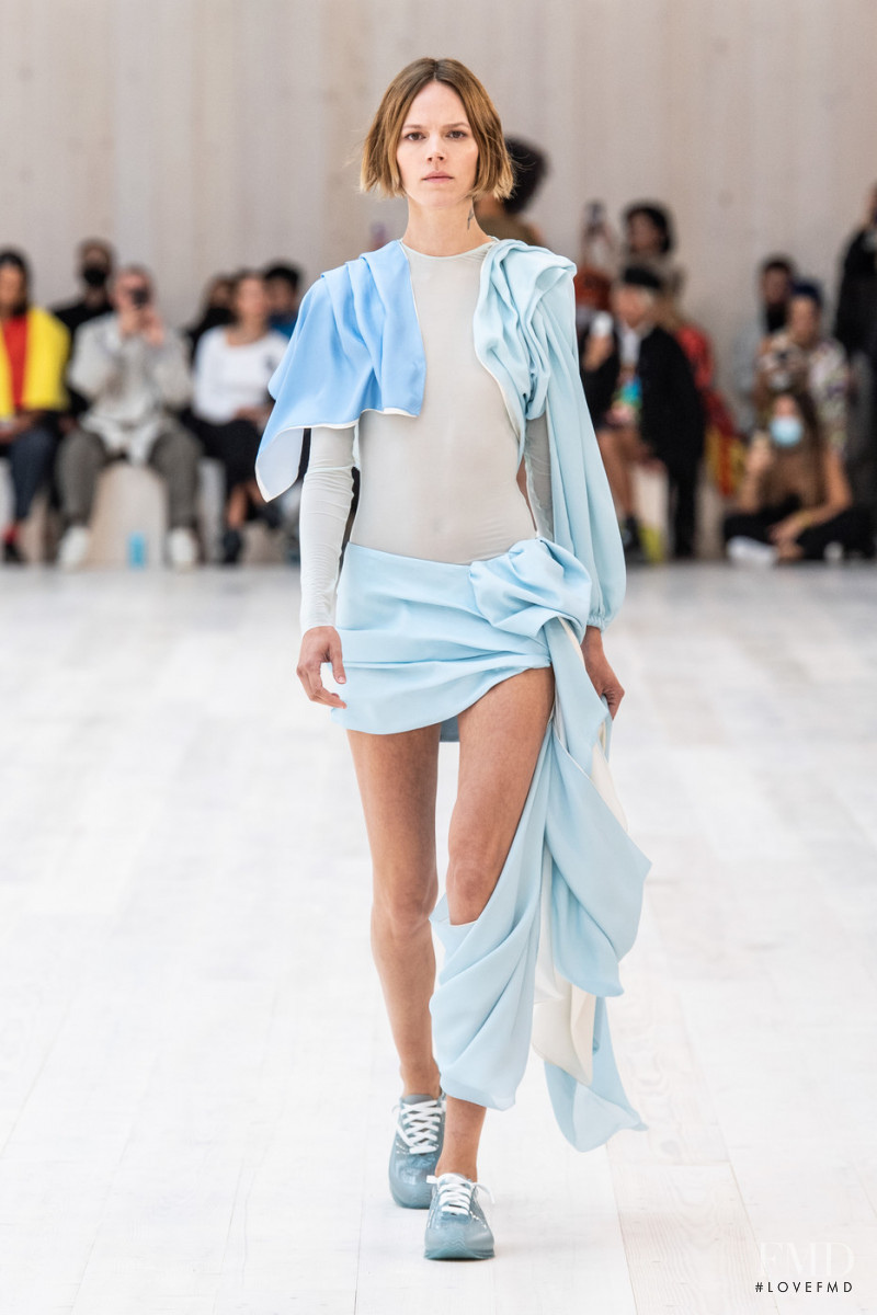 Freja Beha Erichsen featured in  the Loewe fashion show for Spring/Summer 2022