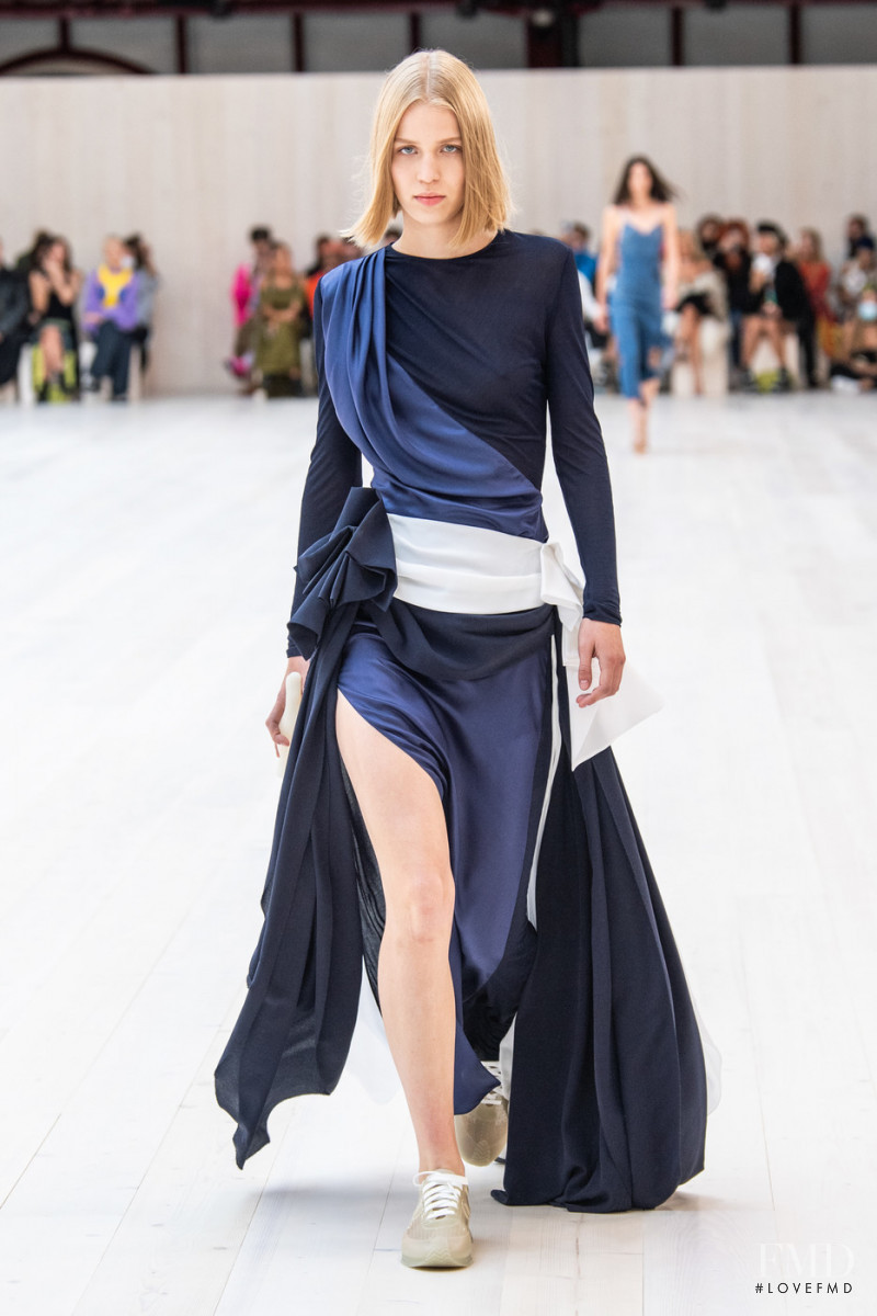 Anastasia Nova featured in  the Loewe fashion show for Spring/Summer 2022