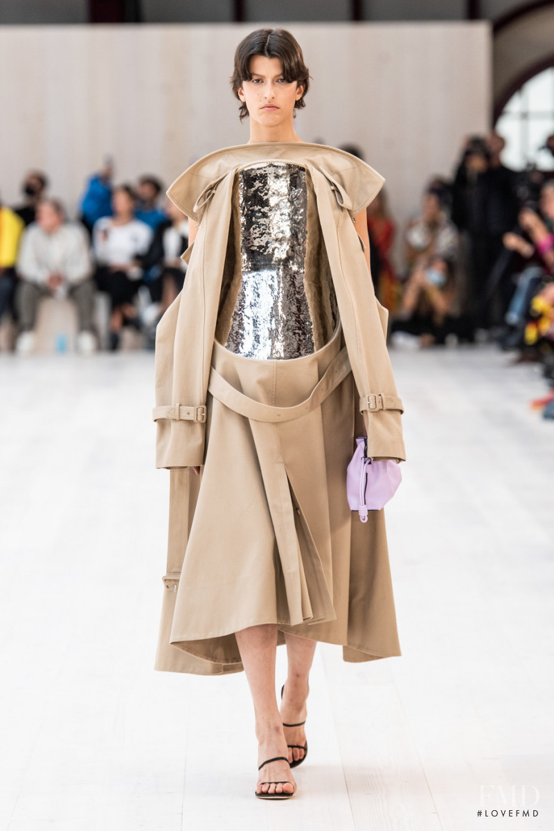 Smilla Herbst featured in  the Loewe fashion show for Spring/Summer 2022