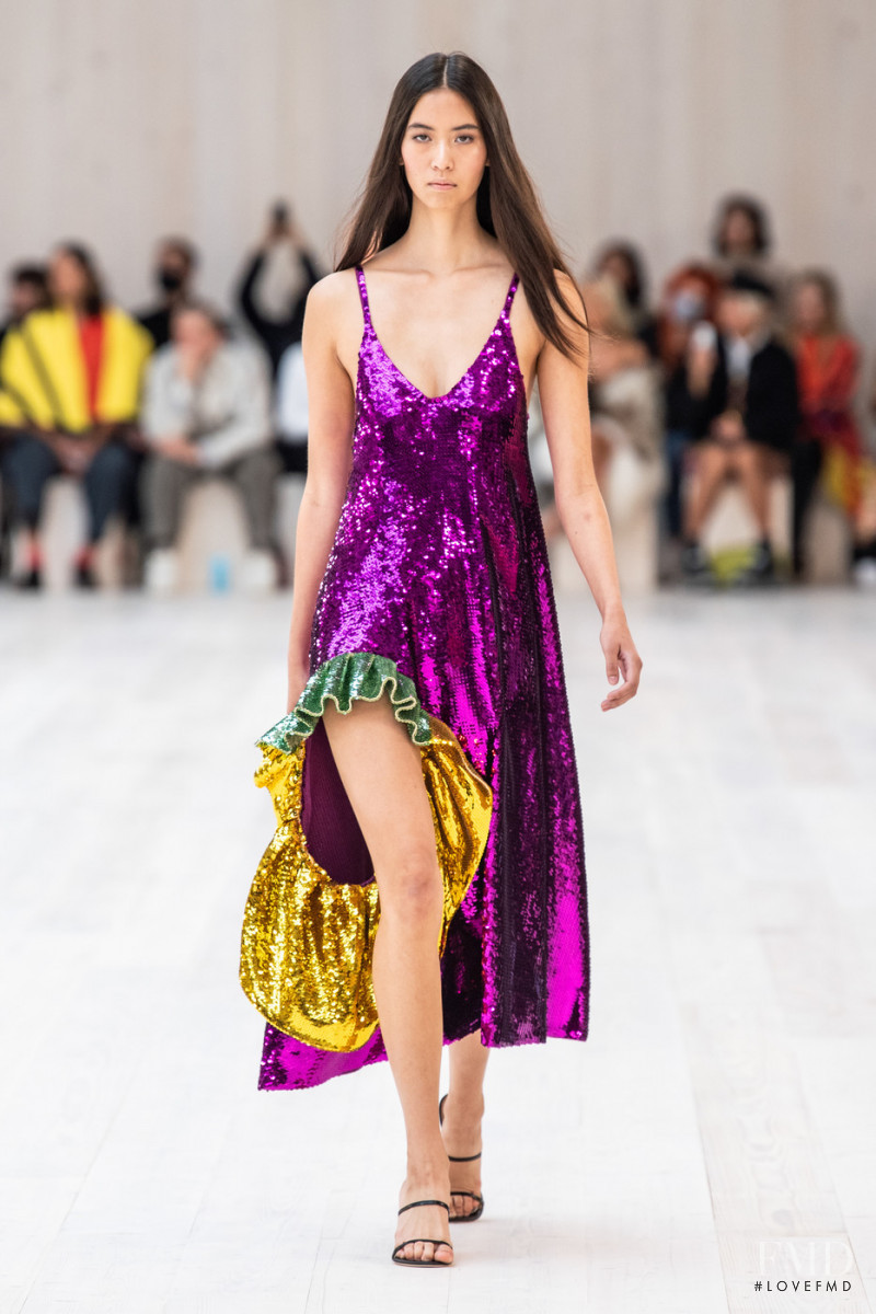 Cassady Smith featured in  the Loewe fashion show for Spring/Summer 2022