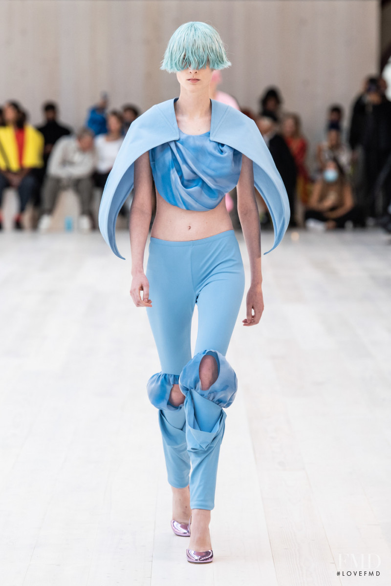 Kaila Wyatt featured in  the Loewe fashion show for Spring/Summer 2022