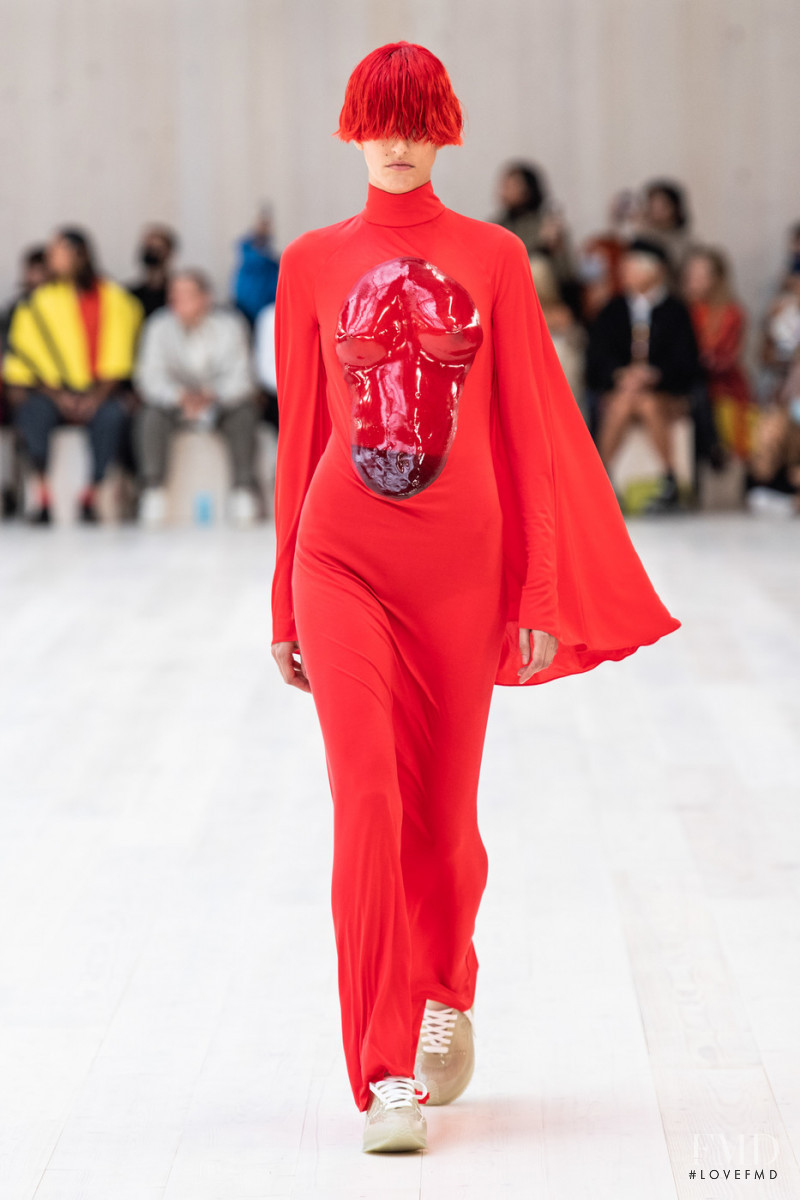 Smilla Herbst featured in  the Loewe fashion show for Spring/Summer 2022