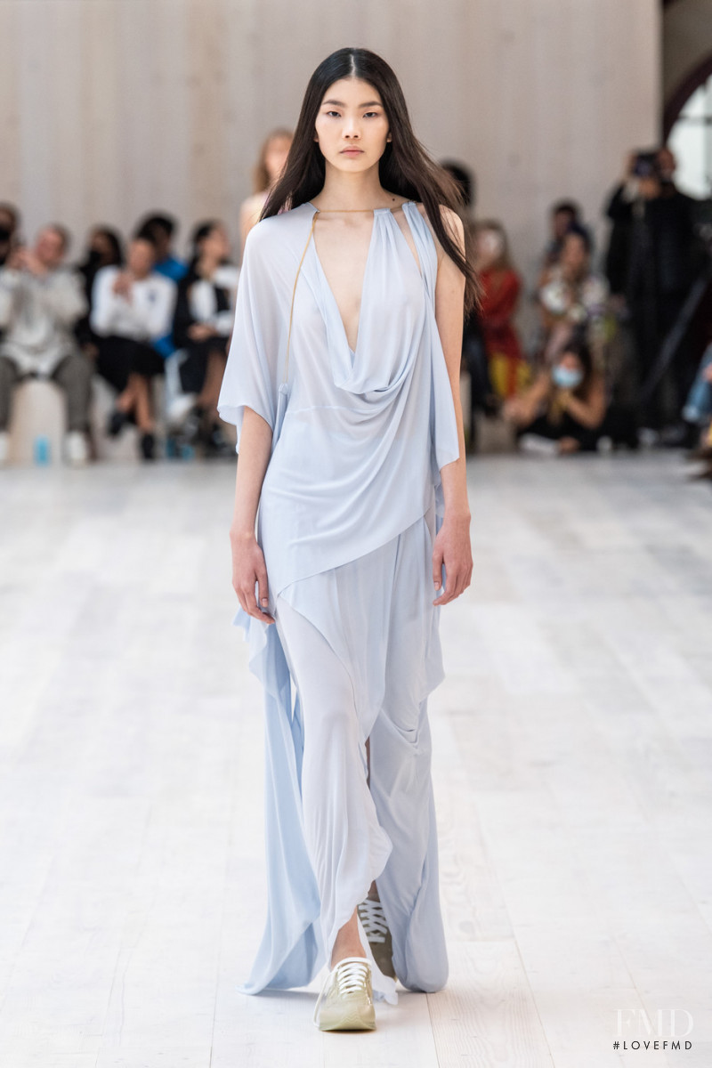 Sherry Shi featured in  the Loewe fashion show for Spring/Summer 2022