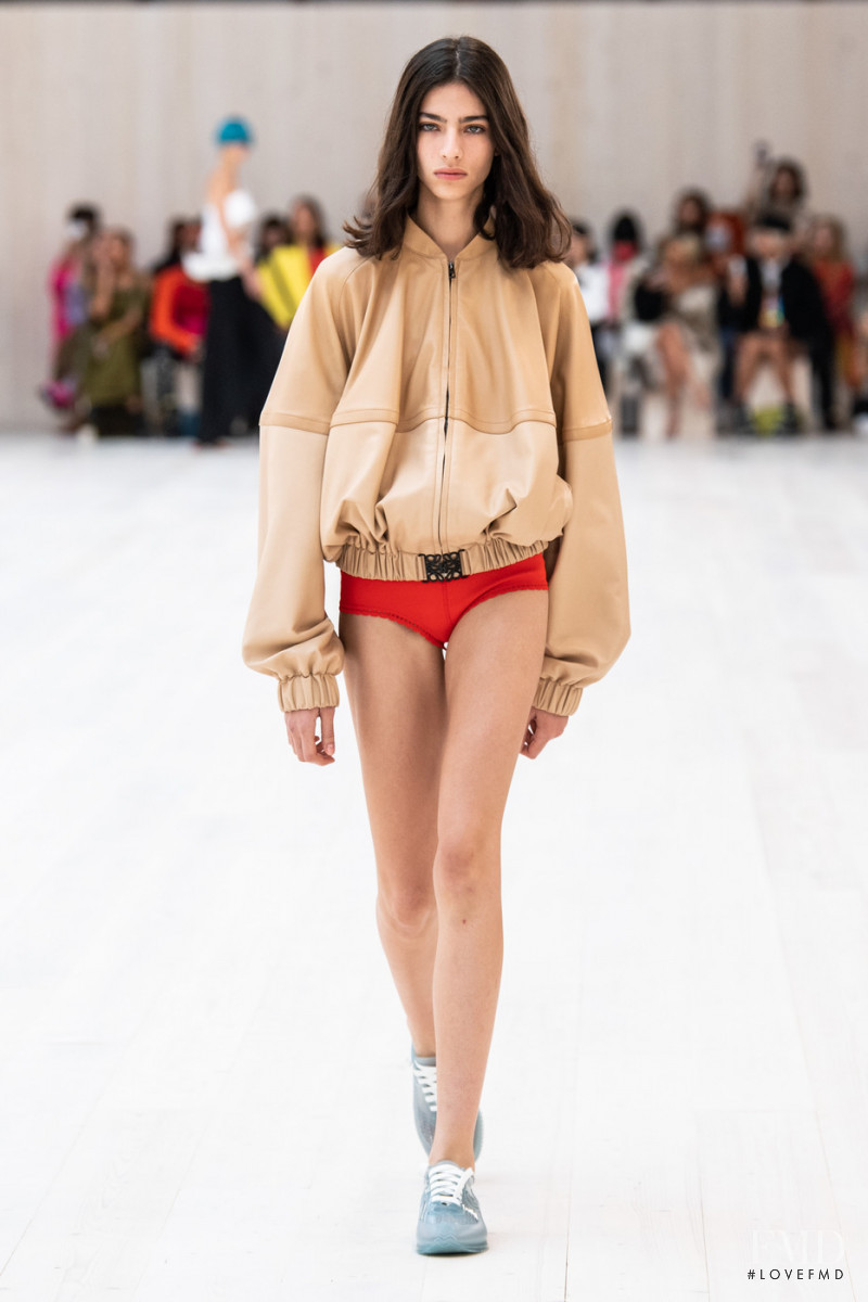 Loli Bahia featured in  the Loewe fashion show for Spring/Summer 2022