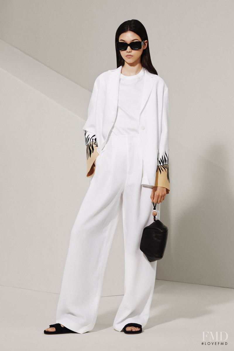 Mika Schneider featured in  the Loro Piana lookbook for Spring/Summer 2022