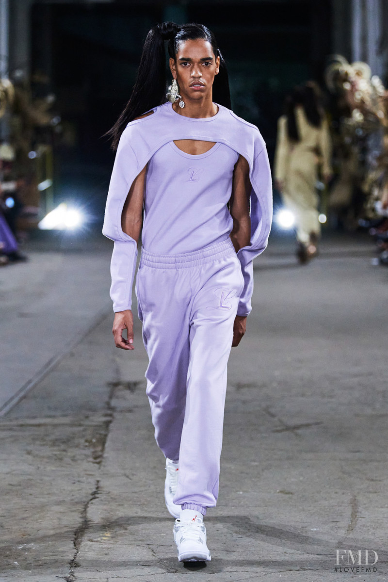 Joshua Navarro featured in  the Luar fashion show for Spring/Summer 2022