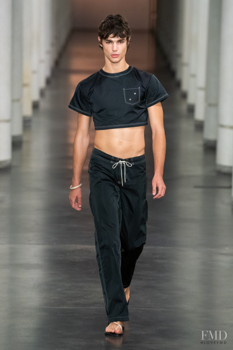 Fernando Lindez featured in  the Ludovic de Saint Sernin fashion show for Spring/Summer 2022