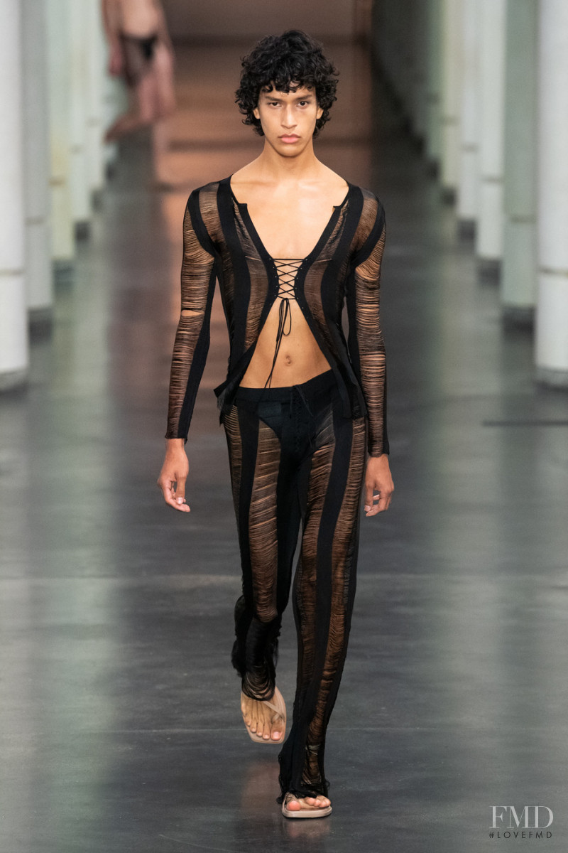 Magdaleno Delgado featured in  the Ludovic de Saint Sernin fashion show for Spring/Summer 2022