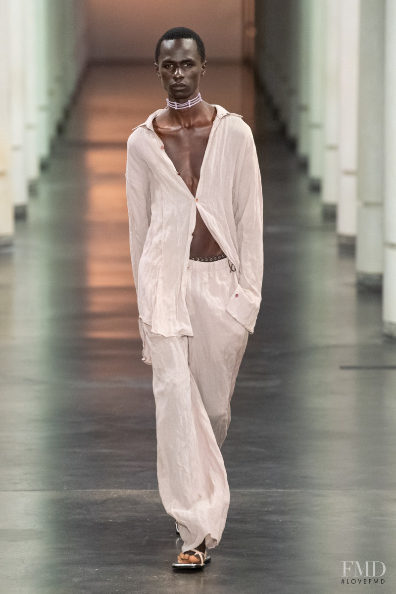 Malick Bodian featured in  the Ludovic de Saint Sernin fashion show for Spring/Summer 2022