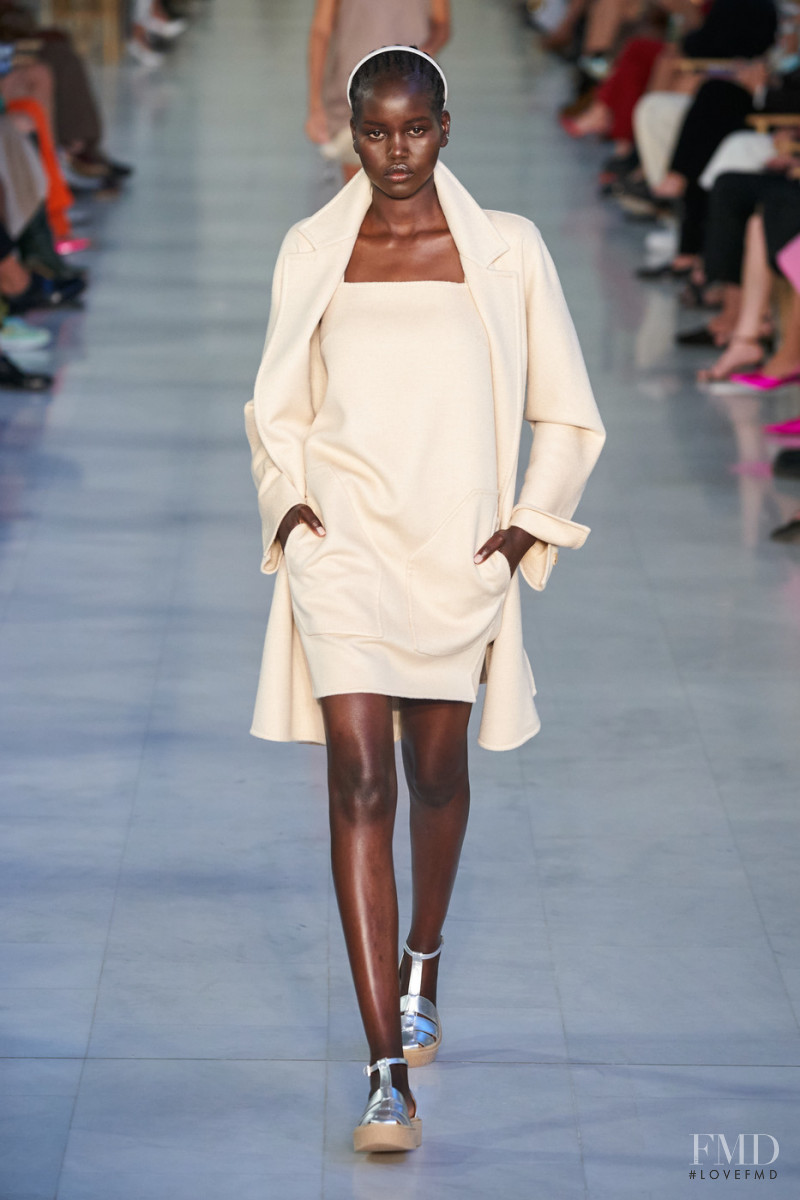 Adut Akech Bior featured in  the Max Mara fashion show for Spring/Summer 2022
