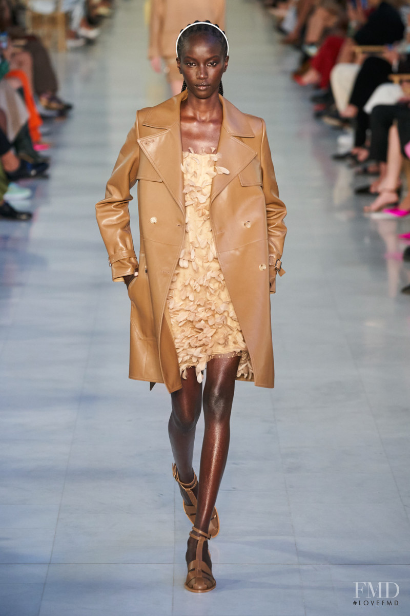 Anok Yai featured in  the Max Mara fashion show for Spring/Summer 2022
