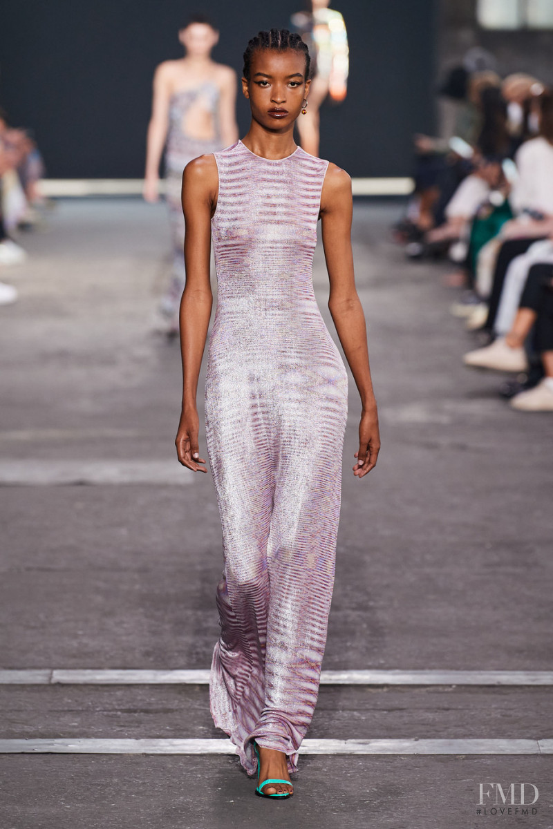 Saibatou Toure featured in  the Missoni fashion show for Spring/Summer 2022