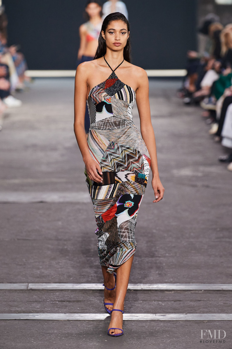 Malika El Maslouhi featured in  the Missoni fashion show for Spring/Summer 2022
