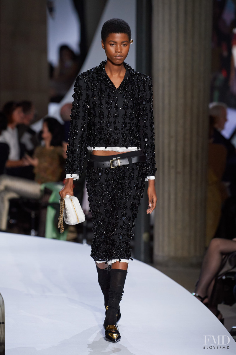 Victoria Fawole featured in  the Miu Miu fashion show for Spring/Summer 2022