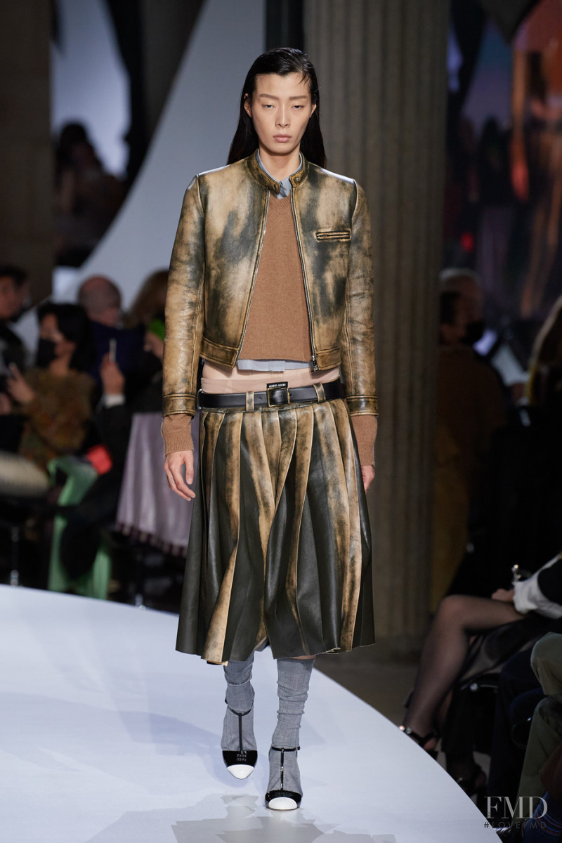 Jay Pak featured in  the Miu Miu fashion show for Spring/Summer 2022