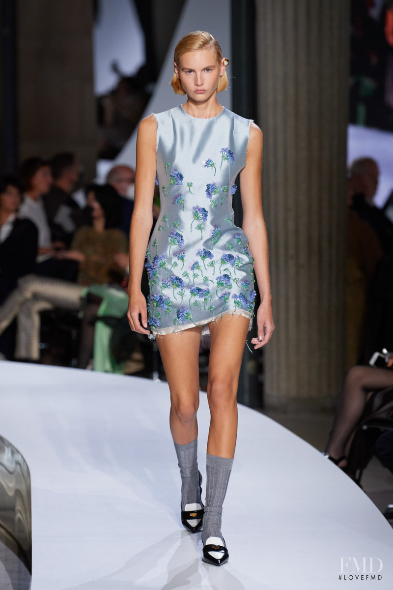 Elisa Nijman featured in  the Miu Miu fashion show for Spring/Summer 2022