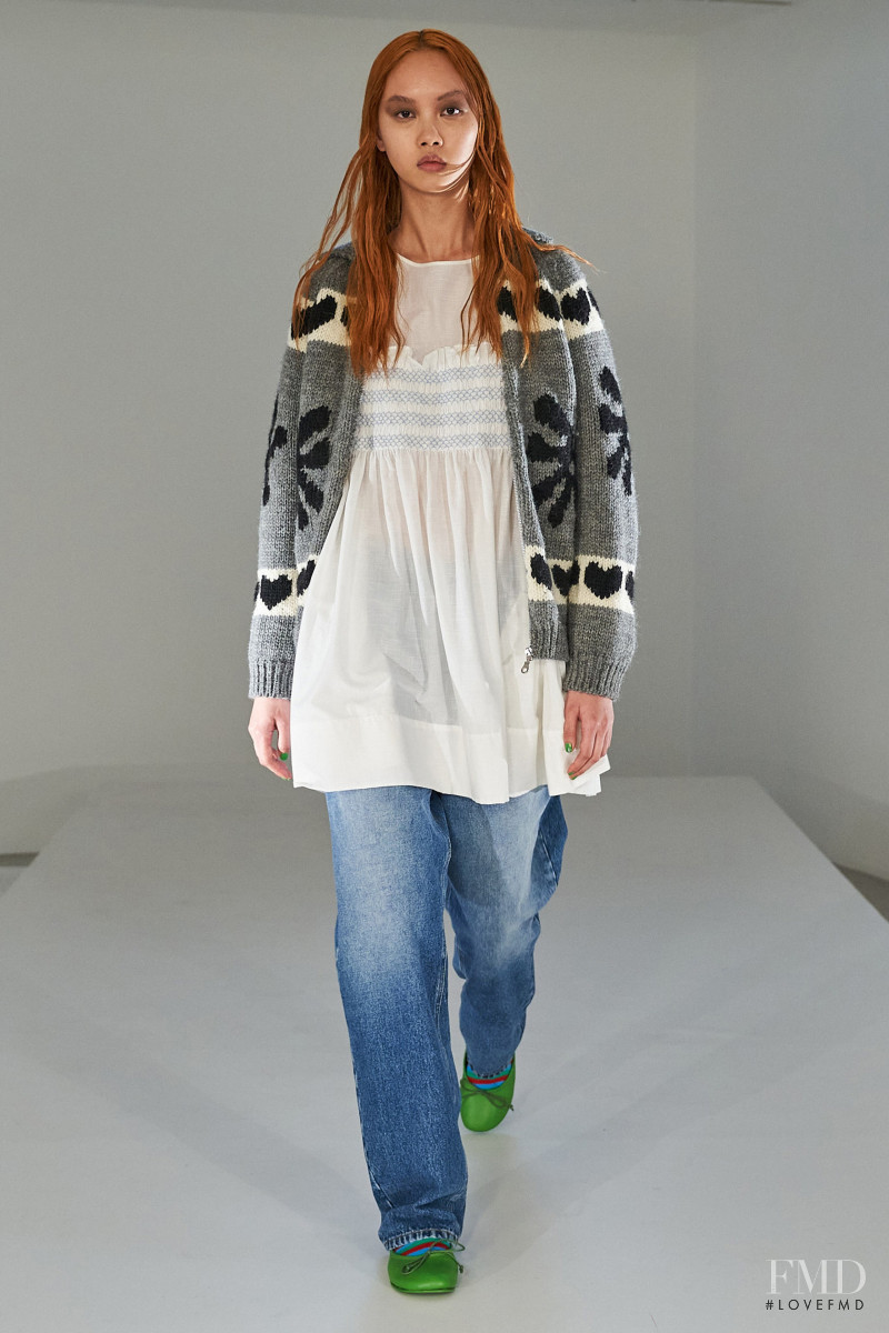 Jan Baiboon Arunpreechachai featured in  the Molly Goddard fashion show for Spring/Summer 2022