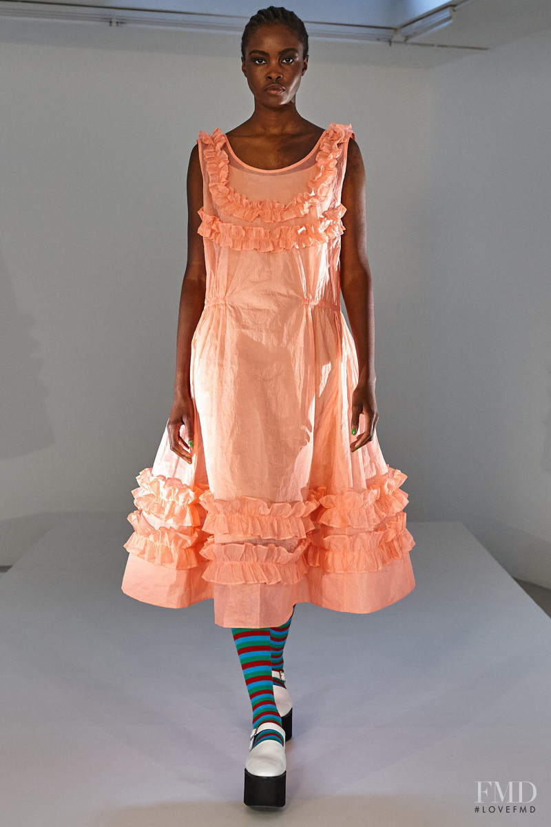 Ngozi Anene featured in  the Molly Goddard fashion show for Spring/Summer 2022