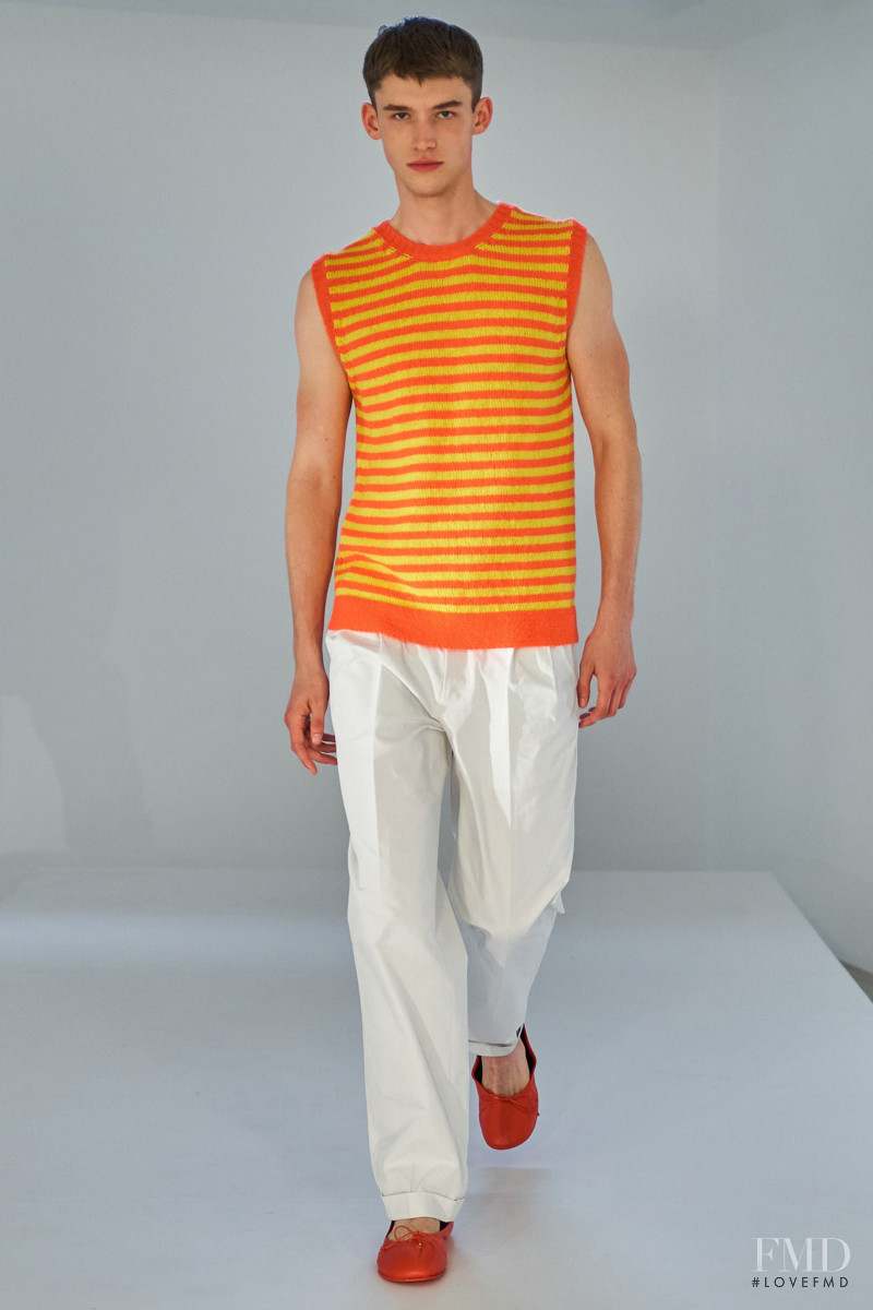 Matthew Rahill featured in  the Molly Goddard fashion show for Spring/Summer 2022