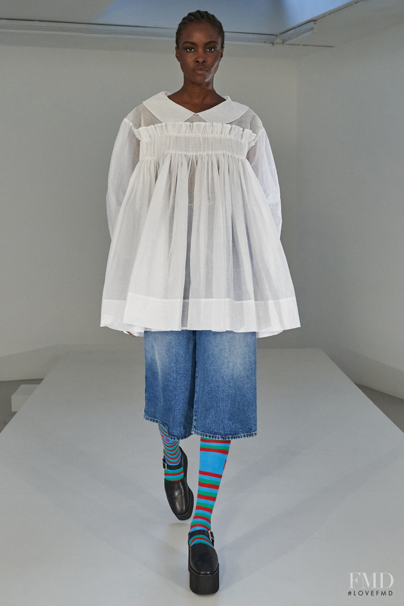 Ngozi Anene featured in  the Molly Goddard fashion show for Spring/Summer 2022