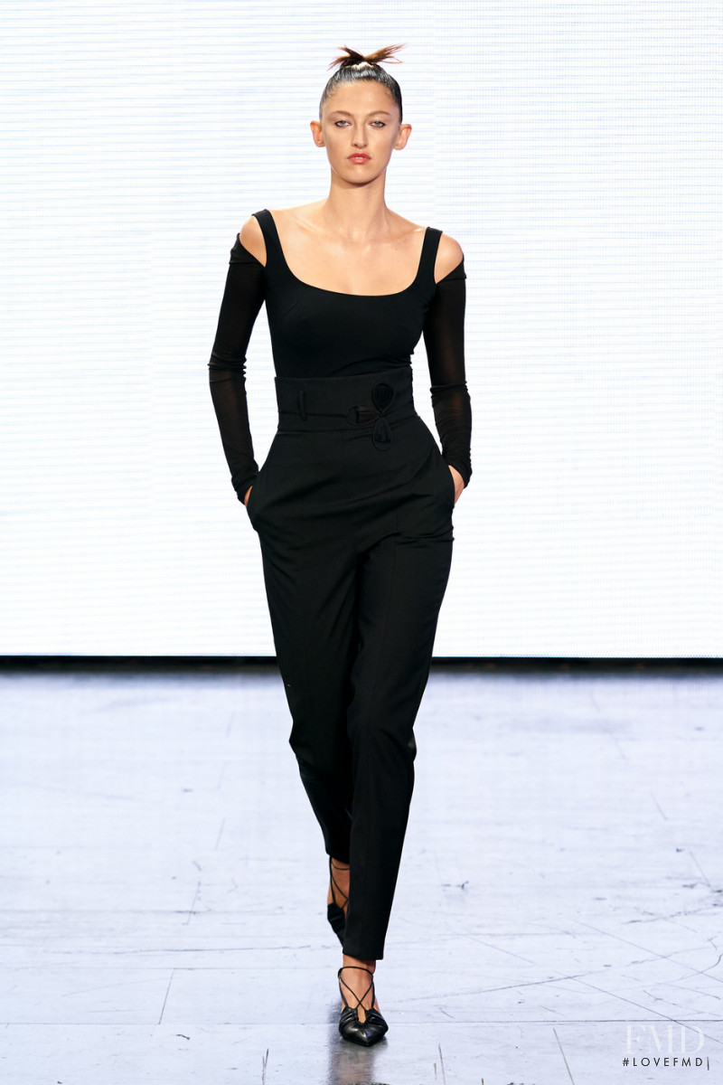 Amber Witcomb featured in  the Nensi Dojaka fashion show for Spring/Summer 2022