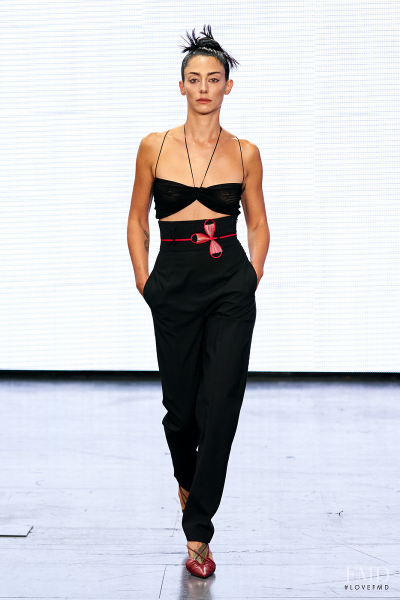 Conie Vallese featured in  the Nensi Dojaka fashion show for Spring/Summer 2022