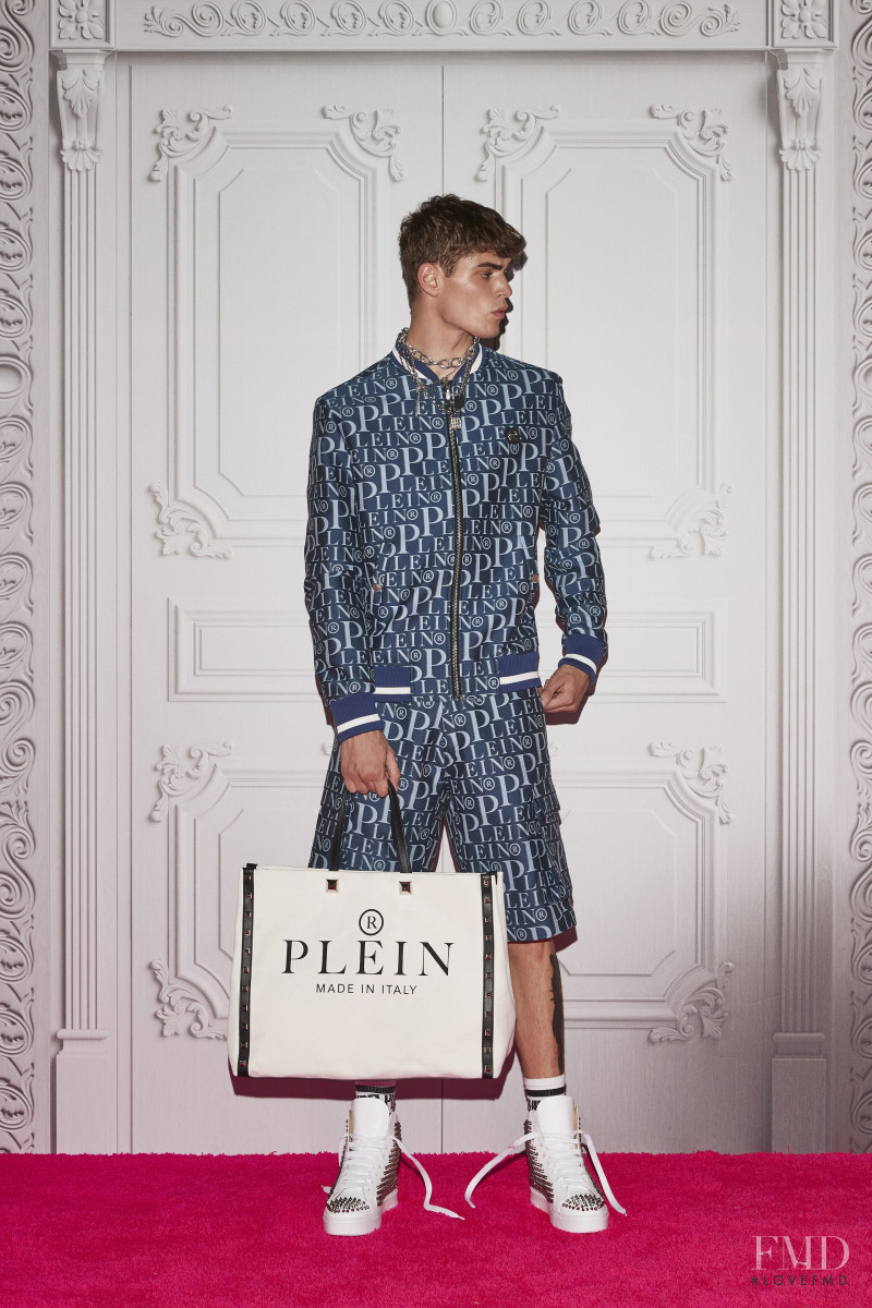 Mattia Giovannoni featured in  the Philipp Plein lookbook for Spring/Summer 2022