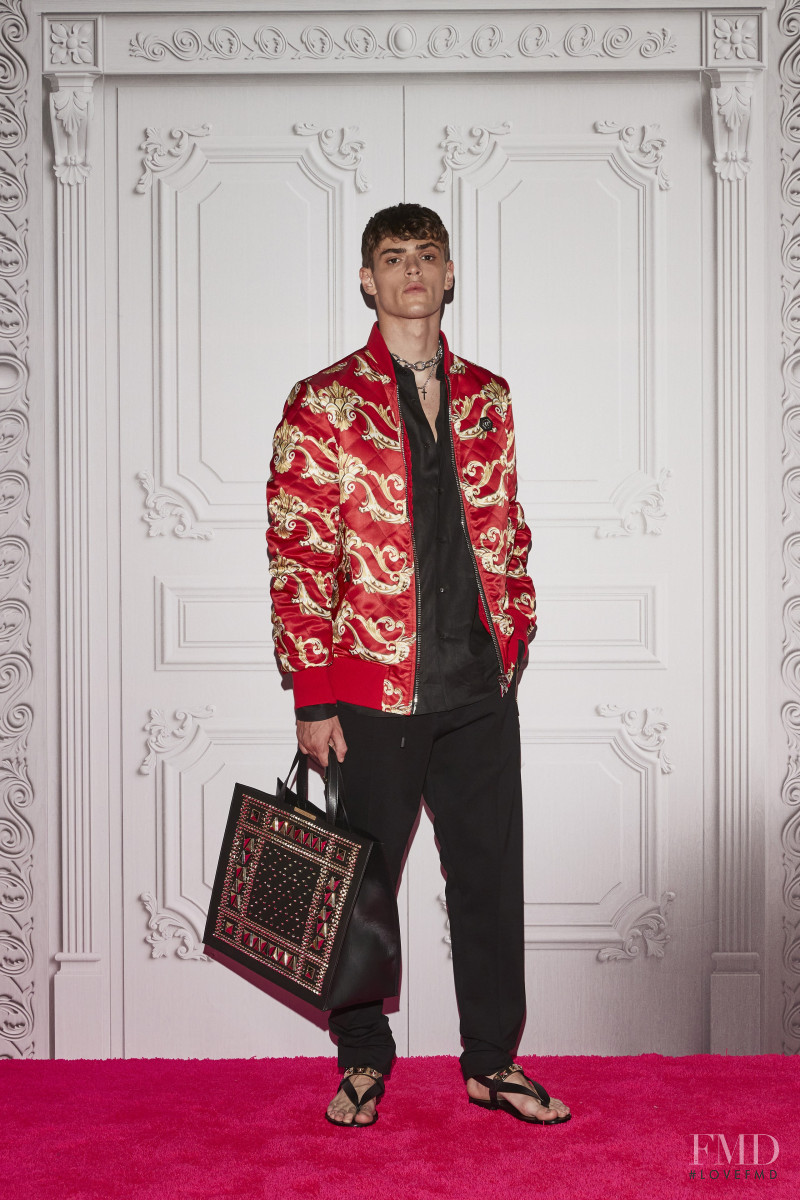 Mattia Giovannoni featured in  the Philipp Plein lookbook for Spring/Summer 2022