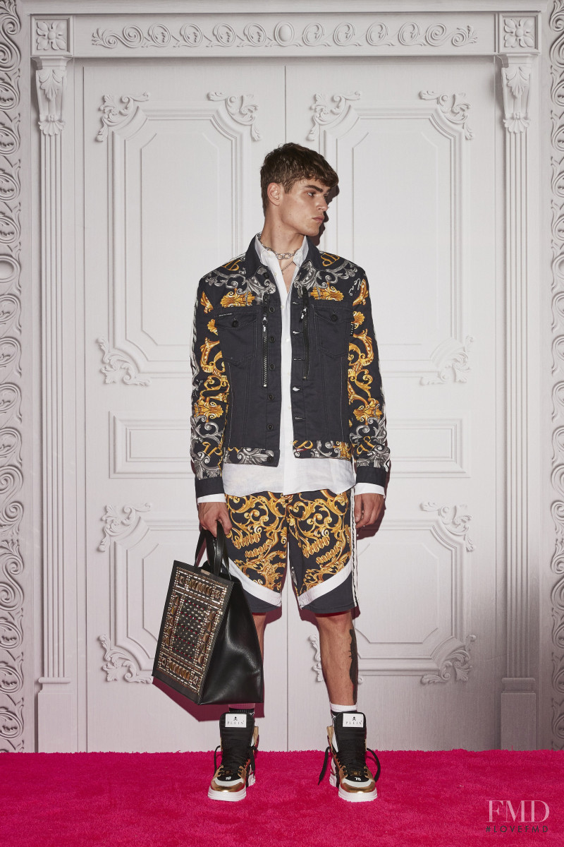 Mattia Giovannoni featured in  the Philipp Plein lookbook for Spring/Summer 2022