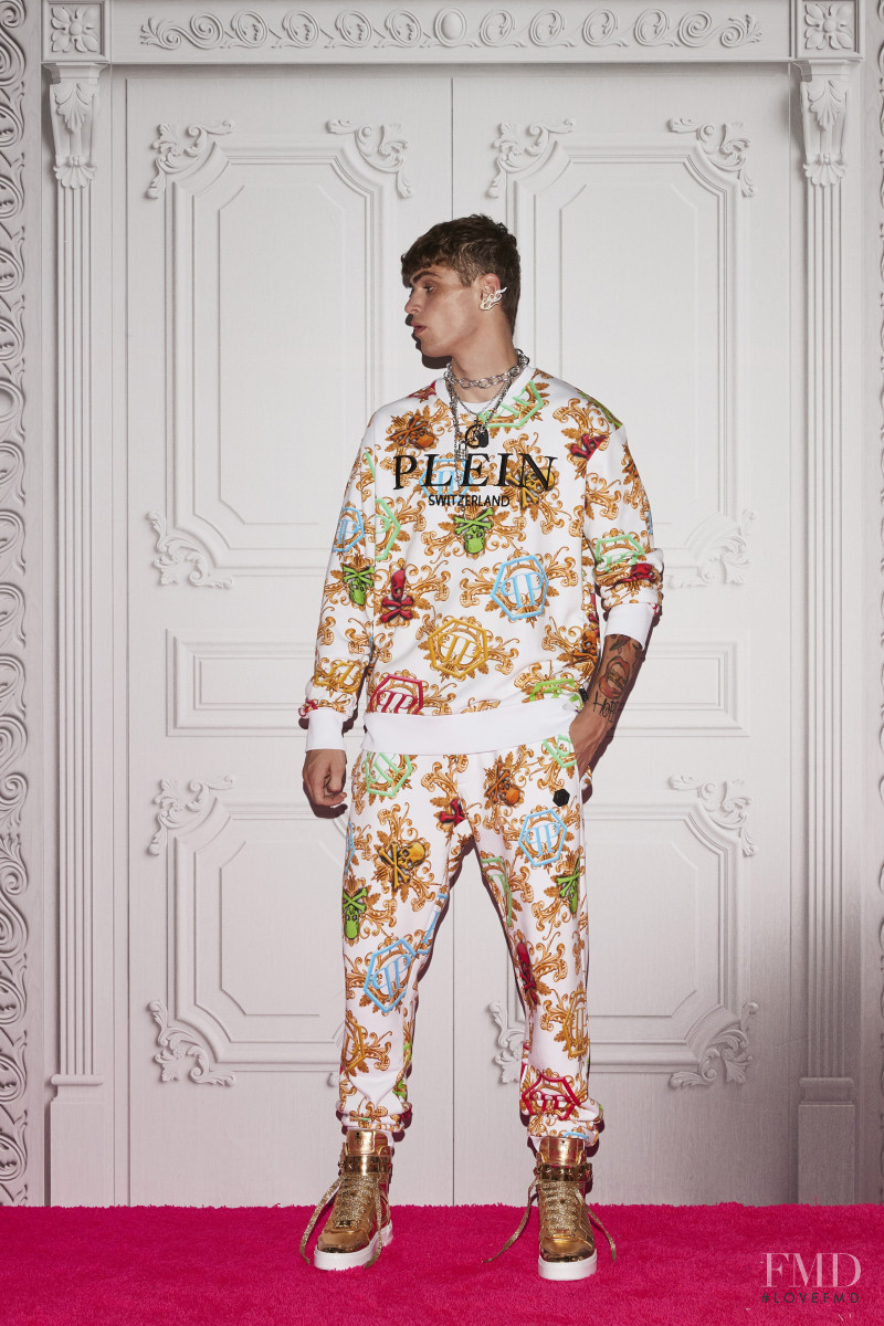 Mattia Giovannoni featured in  the Philipp Plein lookbook for Spring/Summer 2022