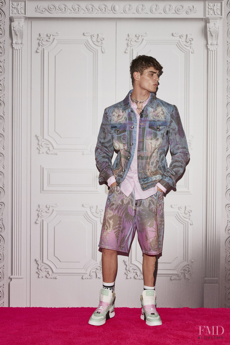 Mattia Giovannoni featured in  the Philipp Plein lookbook for Spring/Summer 2022