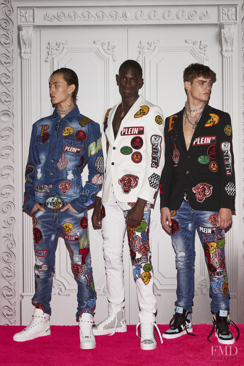 Mattia Giovannoni featured in  the Philipp Plein lookbook for Spring/Summer 2022