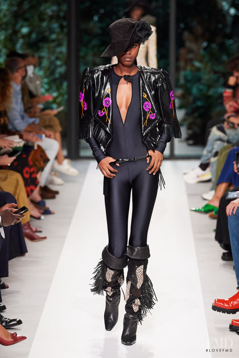 Victoria Fawole featured in  the Philosophy di Lorenzo Serafini fashion show for Spring/Summer 2022