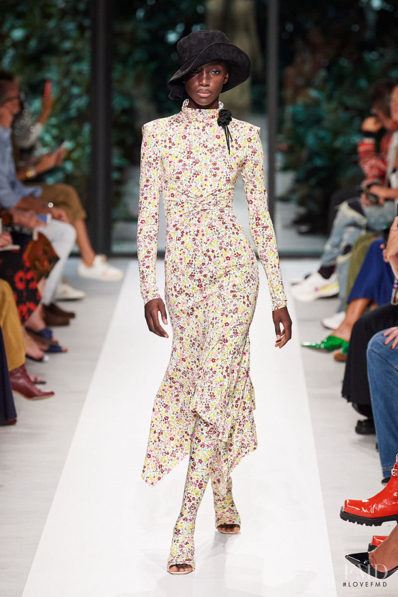 Maty Fall Diba featured in  the Philosophy di Lorenzo Serafini fashion show for Spring/Summer 2022