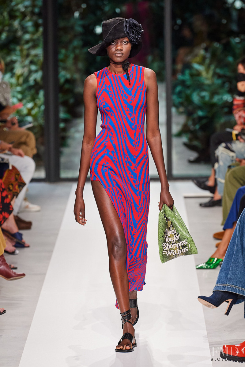 Caren Jepkemei featured in  the Philosophy di Lorenzo Serafini fashion show for Spring/Summer 2022