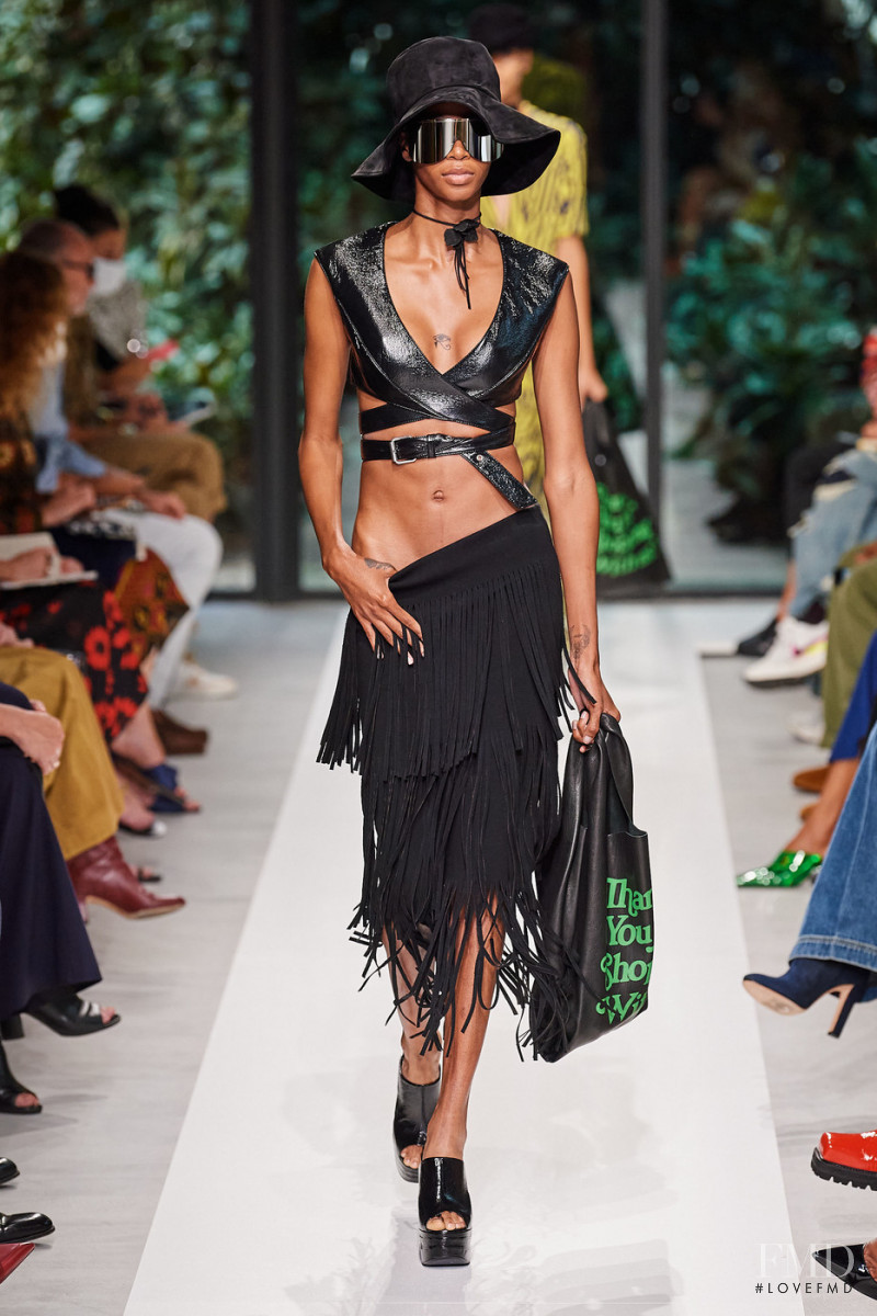 Kyla Ramsey featured in  the Philosophy di Lorenzo Serafini fashion show for Spring/Summer 2022