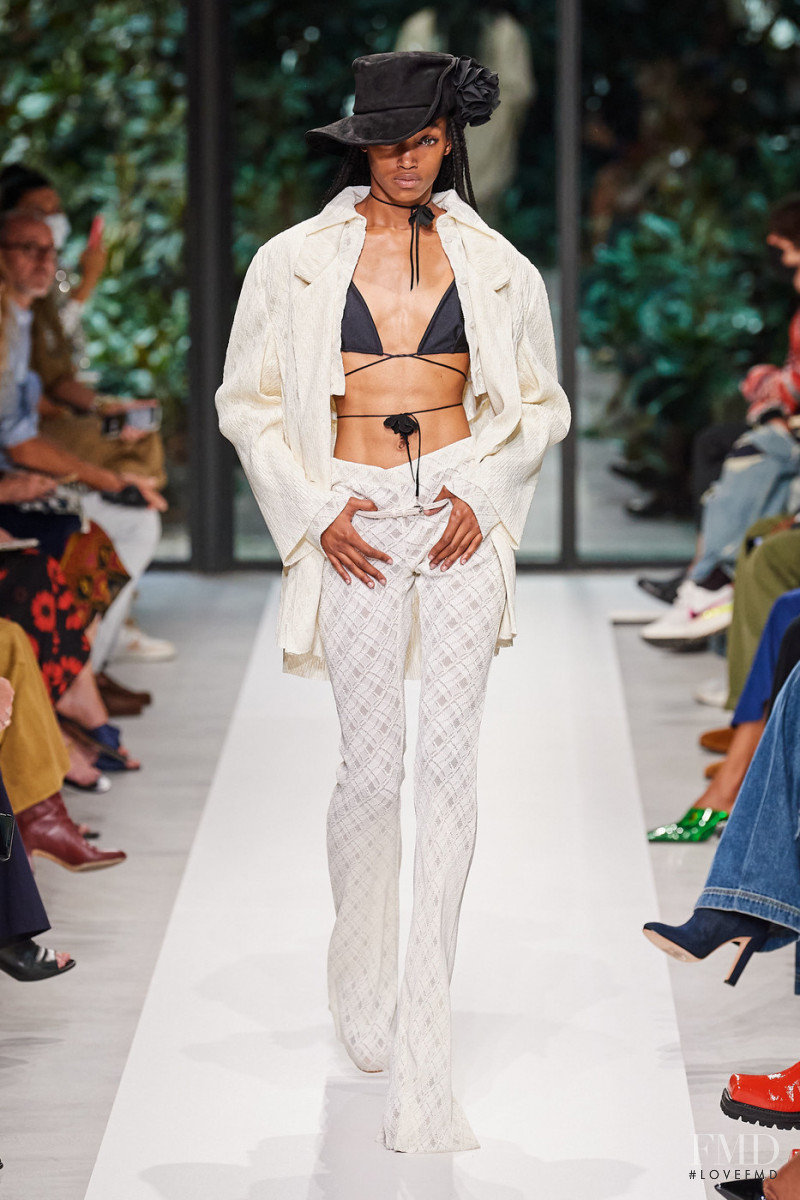 Majesty Amare featured in  the Philosophy di Lorenzo Serafini fashion show for Spring/Summer 2022