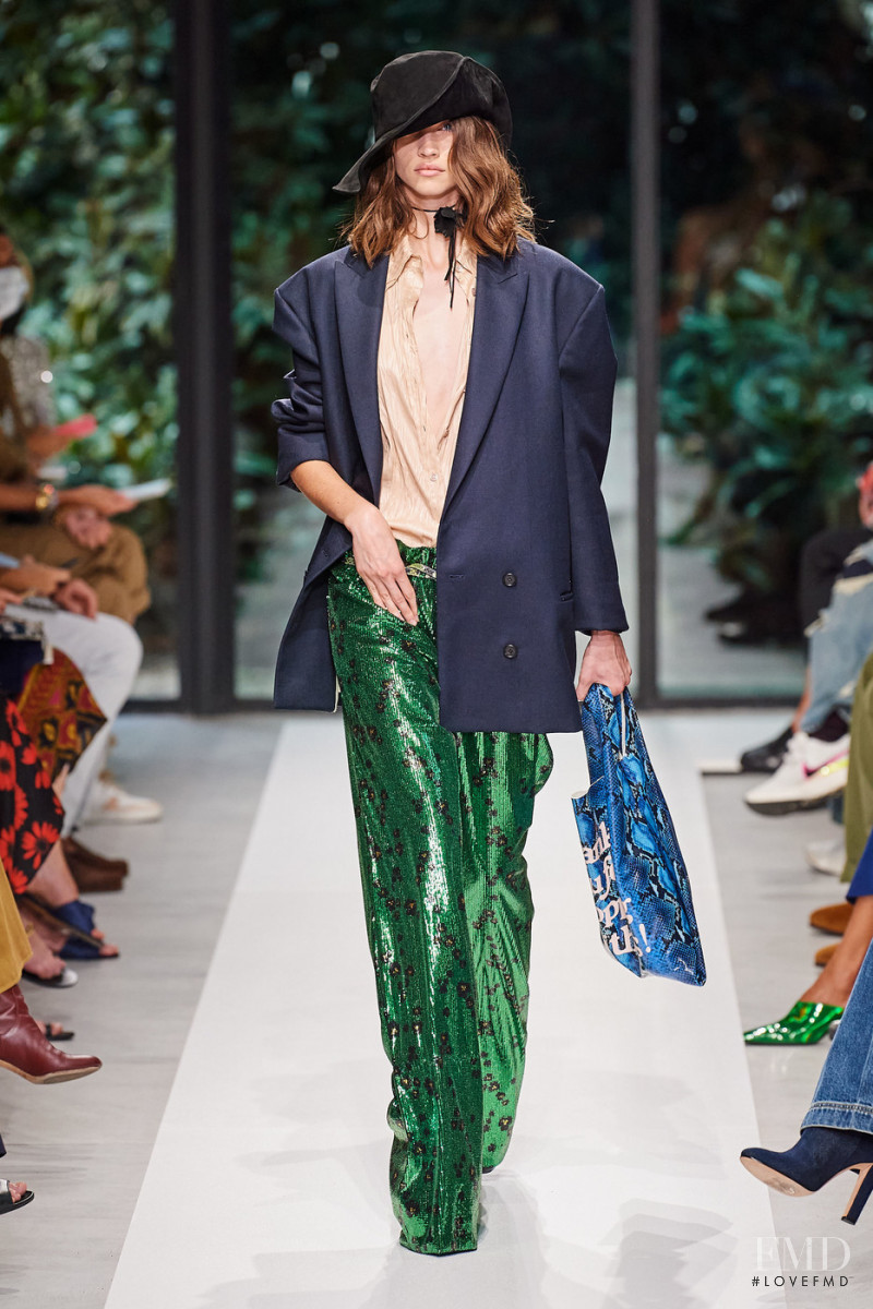 Krini Hernandez featured in  the Philosophy di Lorenzo Serafini fashion show for Spring/Summer 2022