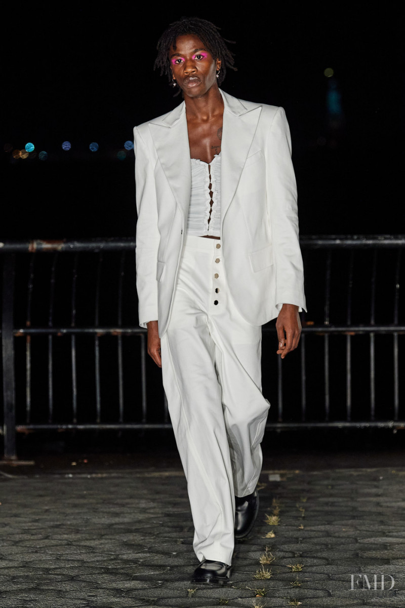 Cheikh Tall featured in  the Prabal Gurung fashion show for Spring/Summer 2022